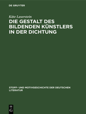 cover image of Die Gestalt des bildenden Künstlers in der Dichtung
